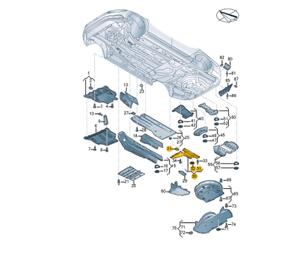 new volkswagen arteon 3h7 rear right bottom protection 3q0825102a original