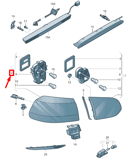 new vw golf vi 5k mk6 rear right taillight 5k0945096n 2012 original