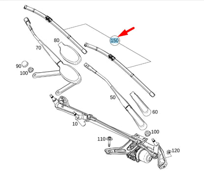 NEW MERCEDES-BENZ GLB X247 FRONT WIPER BLADE SET LHD A2478201202 ORIGINAL