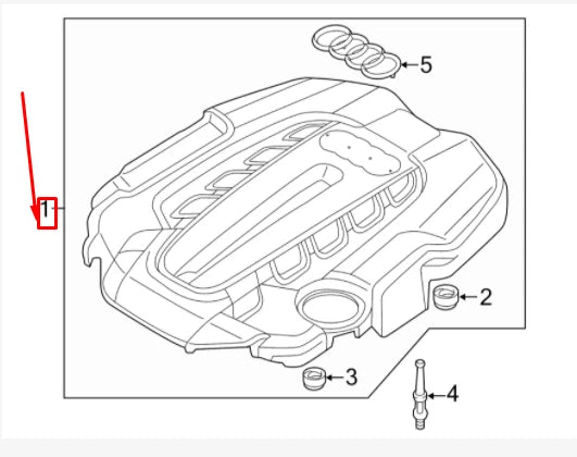 NEW AUDI RS7 4G8 ENGINE COVER 079103925BB ORIGINAL