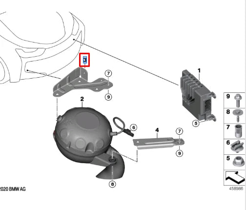 NEW BMW I8 I12 ACTIVE SOUND DESIGN HOLDER 13748610988 8610988 ORIGINAL