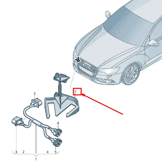 NEW AUDI RS7 SPORTBACK 4G ELECTRIC FAN WIRING HARNESS HOLDER 4G0971830