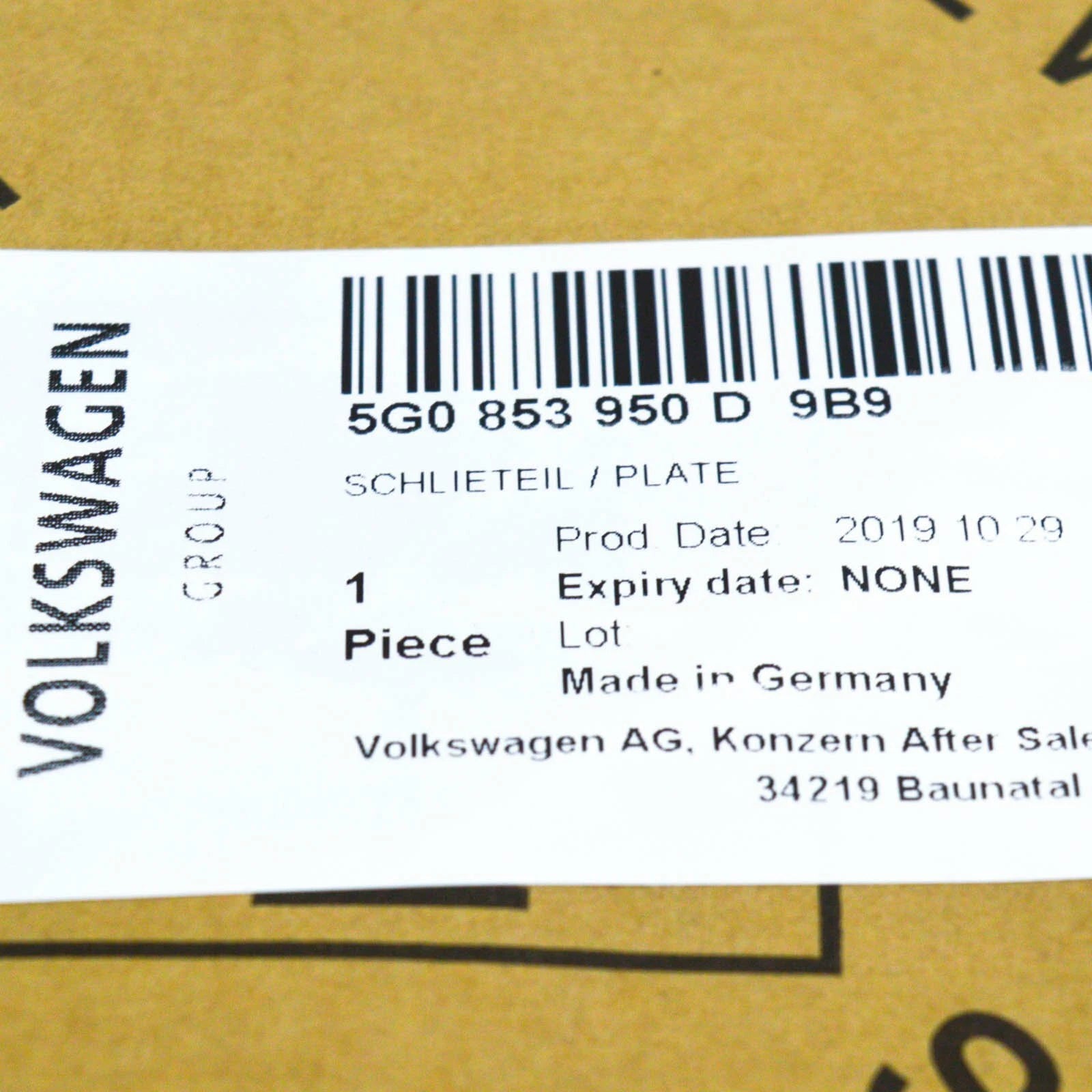 NEW VW GOLF MK7 R FRONT RIGHT FOG LIGHT COVER 5G0853950D9B9 ORIGINAL