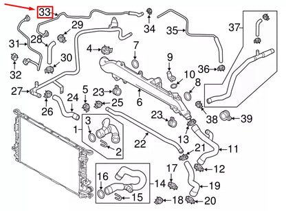 NEW AUDI A5 SPORTBACK 8T ENGINE EXPANSION TANK VENT HOSE 8K0121086AA