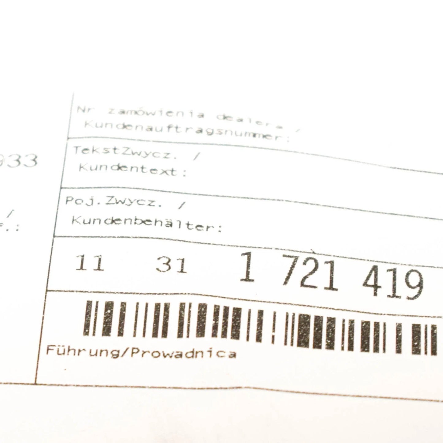 NEW BMW E30 E36 CABRIO COUPE ENGINE TIMING CHAIN GUIDE 1721419 11311721419