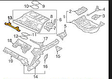 new audi a4 b6 sofix bracket rear right 8e0813546a original