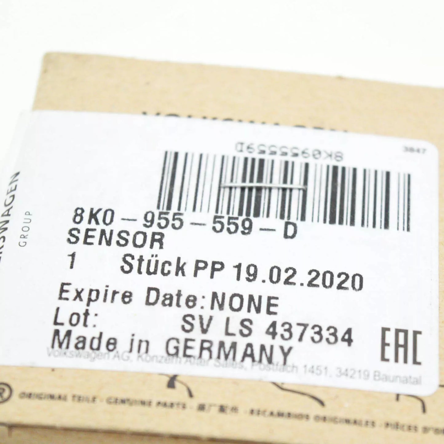 NEW AUDI A3 8P RAIN SENSOR 8K0955559D