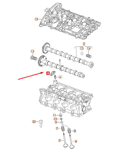 NEW AUDI A1 8X ENGINE ROLLER ROCKER ARM 06E109417N ORIGINAL