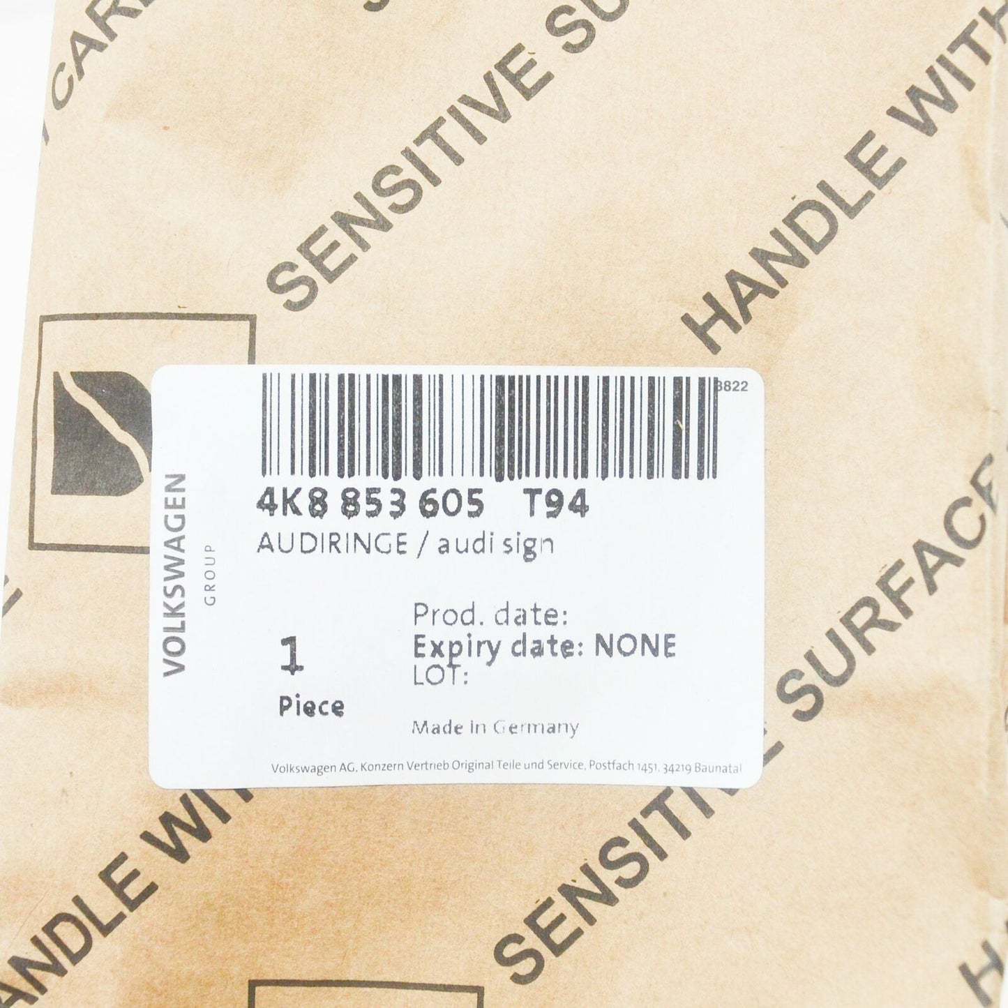 NEW AUDI RS7 SPORTBACK 4K8 FRONT GRILLE BADGE 4K8853605T94 ORIGINAL