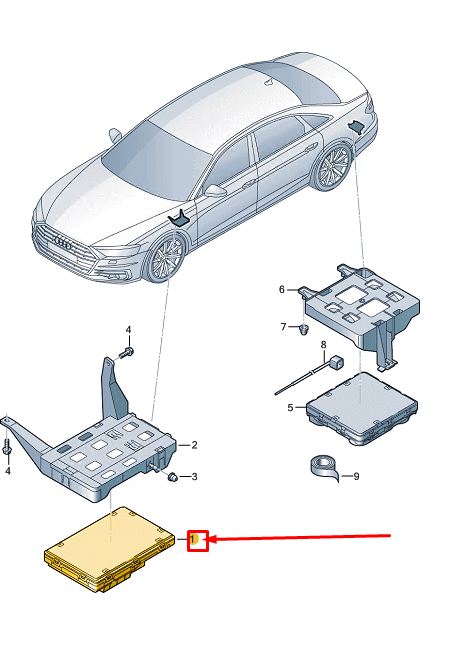 new audi a8 d5 onboard supply control unit 4n0907063nn original