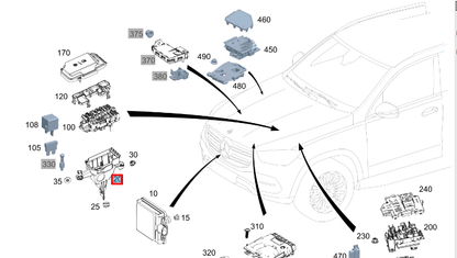 NEW MERCEDES-BENZ GLE W167 FUSE BOX HOLDER LEFT A1675402462 ORIGINAL