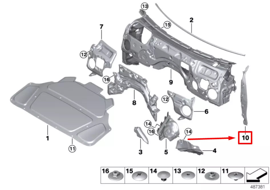 NEW BMW 3 G20 LEFT SIDE FRAME SEAL 51487433819 7433819 ORIGINAL