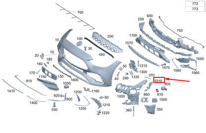new mercedes-benz c w206 front right bumper carrier a2068856604 original