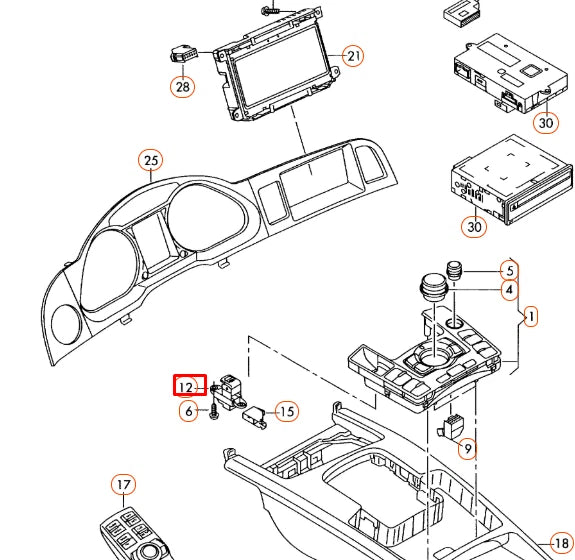 NEW AUDI A6 C6 PARKING BRAKE SWITCH BUTTON LHD 4F1927225B