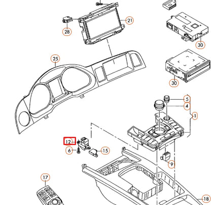 NEW AUDI A6 C6 PARKING BRAKE SWITCH BUTTON LHD 4F1927225B
