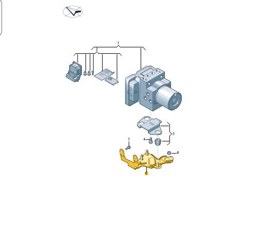 NEW AUDI Q7 4M ABD MODULATOR BRACKET LOWER 4M0614125G ORIGINAL