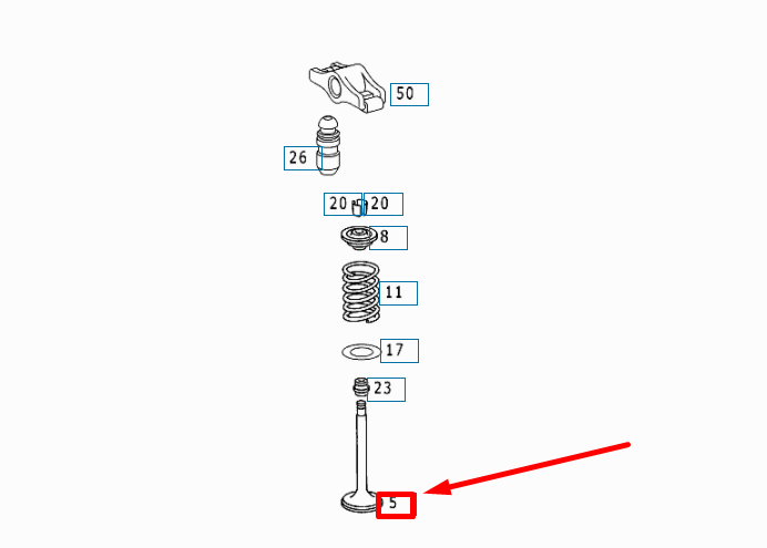 NEW MERCEDES-BENZ SLK R171 INTAKE VALVE A2710530001 ORIGINAL