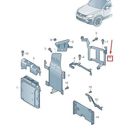NEW VW TOUAREG 7P MK2 ENGINE CONTROL UNIT RETAINER LHD 7P1907649