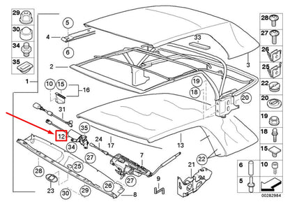 NEW BMW 6 CABRIO E64 CONVERTIBLE LOCK MOTOR 67618370816 8370816 ORIGINAL