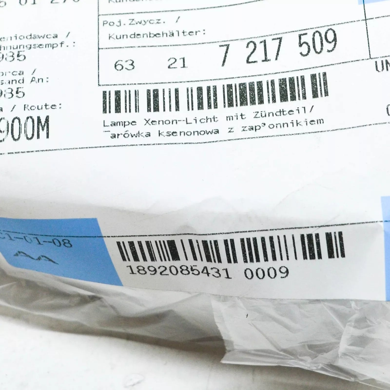 NEW BMW E90 E60 F10 X1 X3 X5 X6 Z4 HEADLIGHT BULB BI XENON 63217217509 7217509