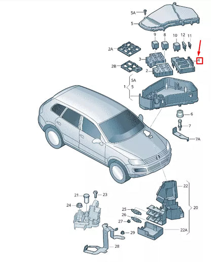 NEW VW TOUAREG 7P MK2 RELAY BRACKET 7P0937211A