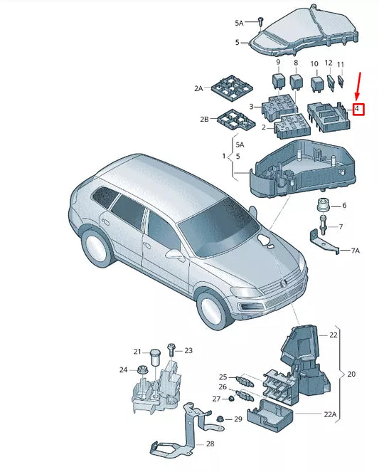 NEW VW TOUAREG 7P MK2 RELAY BRACKET 7P0937211A