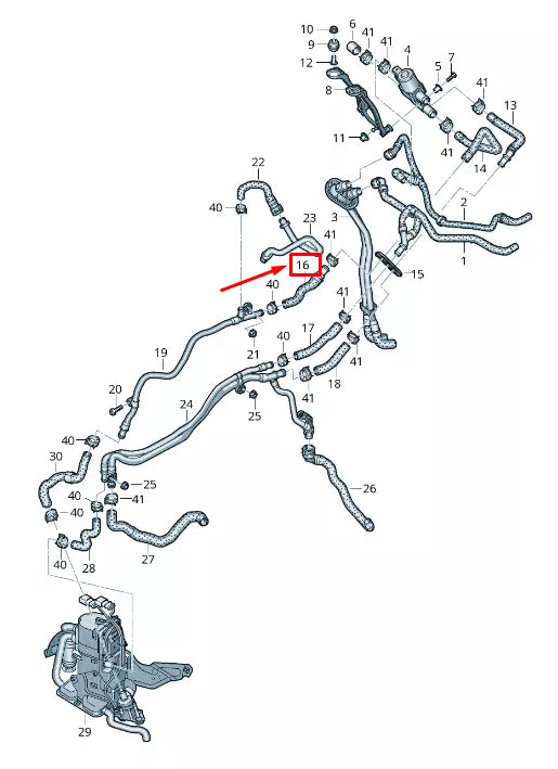 NEW AUDI A8 4N ENGINE COOLANT HOSE 4N0819332A
