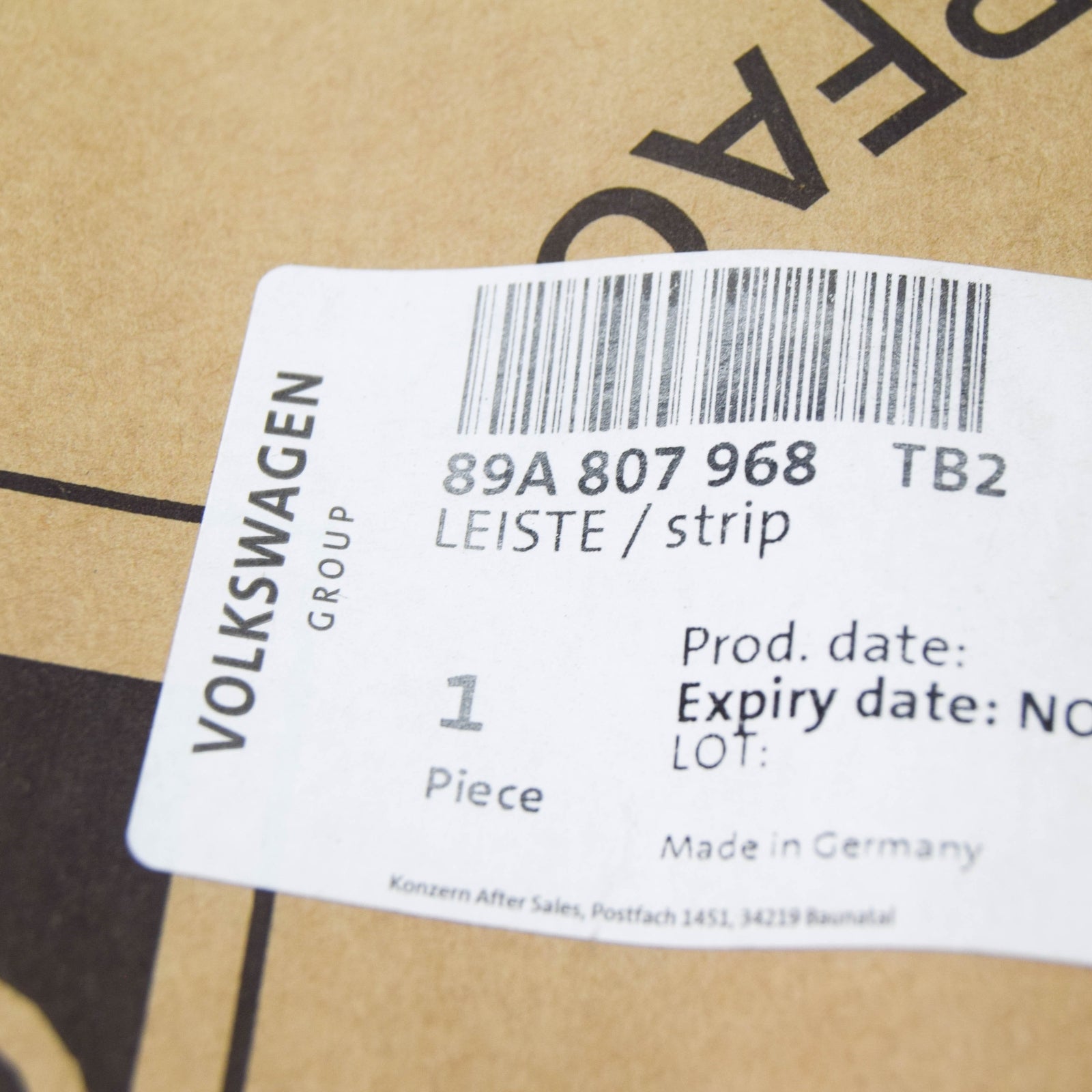 NEW AUDI Q4 E-TRON FRONT BUMPER RIGHT STRIP 89A807968TB2 ORIGINAL