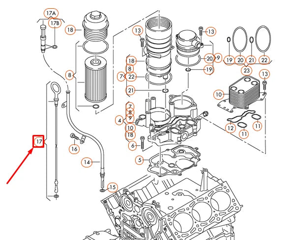 NEW AUDI Q7 4L OIL DIPSTICK 059115611AA ORIGINAL