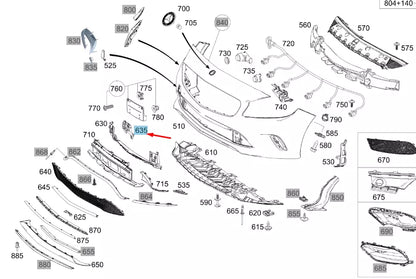NEW MB A W176 FRONT BUMPER LEFT RADAR SENSOR MOUNT A1768853056 ORIGINAL