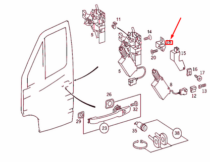 NEW MERCEDES-BENZ SPRINTER 903 DOOR STRIKER PIN A9737200031 ORIGINAL