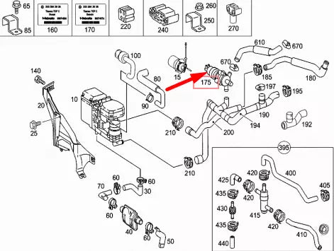 NEW MB C-CLASS W203 AUXILIARY WATER PUMP A2038350164 3.5 PETROL