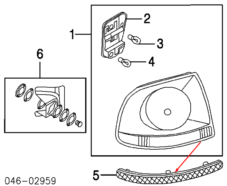 NEW VOLKSWAGEN TOUAREG 7L REAR BUMPER LEFT REFLECTOR 7L6945105A ORIGINAL