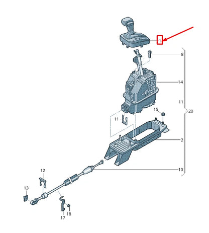 NEW VW CC 35 GEAR SHIFTING KNOB LHD 3AB713203E TVJ 3AB713203ETVJ ORIGINAL