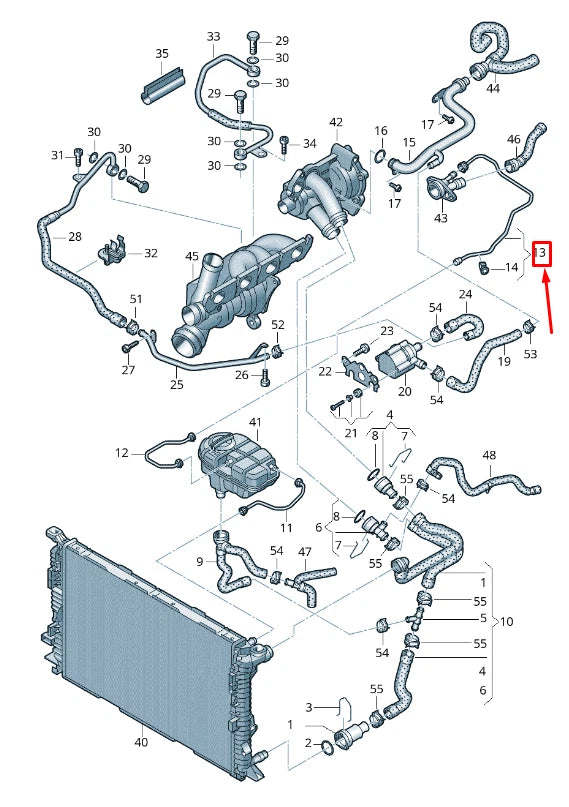 NEW AUDI A6 AVANT C7 REAR RIGHT ENGINE BREATHER LINE 4G0121081BM ORIGINAL