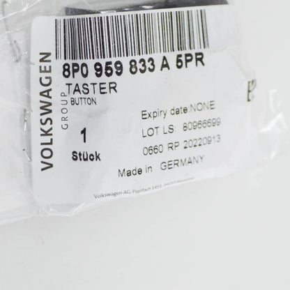 NEW AUDI A3 8P FUEL FLAP/REAR LID RELEASE SWITCH 8P0959833A5PR ORIGINAL