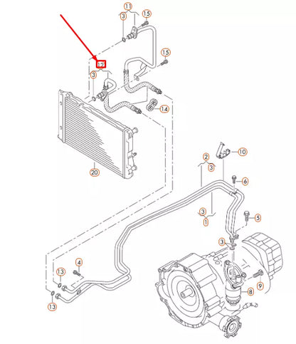 NEW AUDI A4 B8 GEARBOX OIL PRESSURE LINE 8K0317825AC