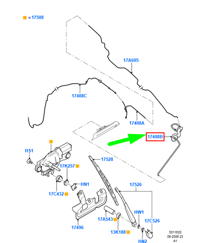 new ford galaxy mk2 windshield washer hose 1787108 am21-17a423-aa original