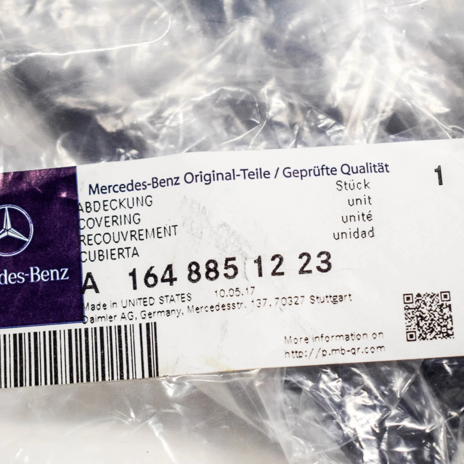 NEW MB BENZ GL X164 FRONT BUMPER RIGHT FOG LIGHT GRILLE A1648851223 ORIGINAL