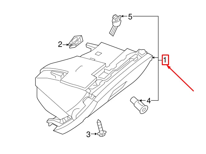 NEW MERCEDES-BENZ CLA COUPE C117 GLOVE BOX A11768042009H68 ORIGINAL
