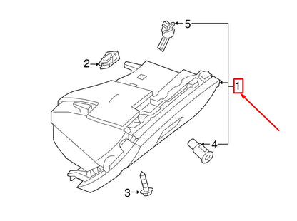 NEW MERCEDES-BENZ CLA COUPE C117 GLOVE BOX A11768042009H68 ORIGINAL
