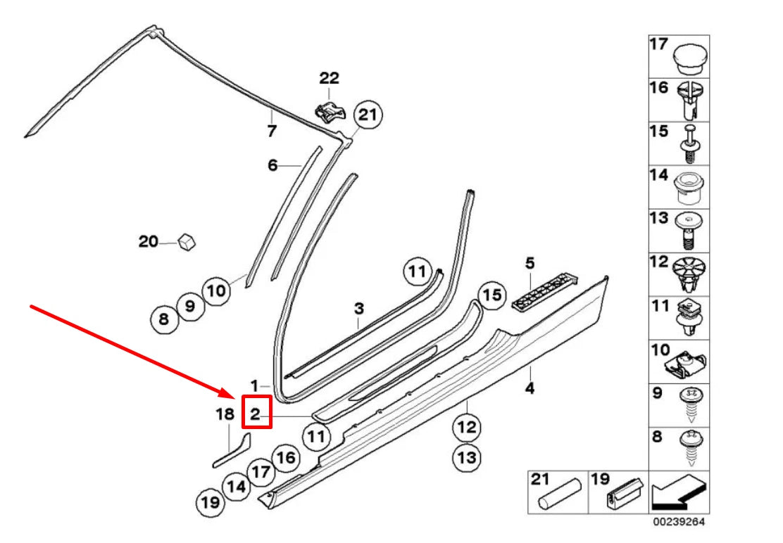 NEW BMW 3 COUPE E92 FRONT LEFT DOOR SILL TRIM 8046479 51478046479 ORIGINAL