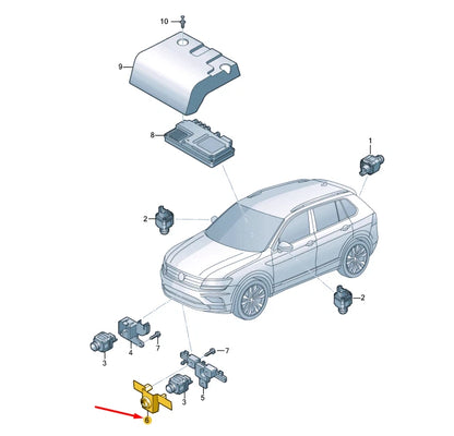 NEW VOLKSWAGEN TIGUAN AD MK2 FRONT CAMERA BRACKET 5NA980554B041 ORIGINAL