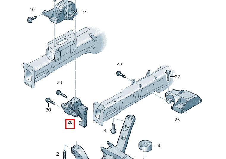 NEW VOLKSWAGEN CRAFTER FURGON SY ENGINE BRACKET RIGHT SIDE 04L199207G