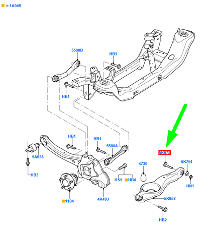 new ford c-max mk1 rear suspension arm bolt 1456980 3m51-5k978-ae original