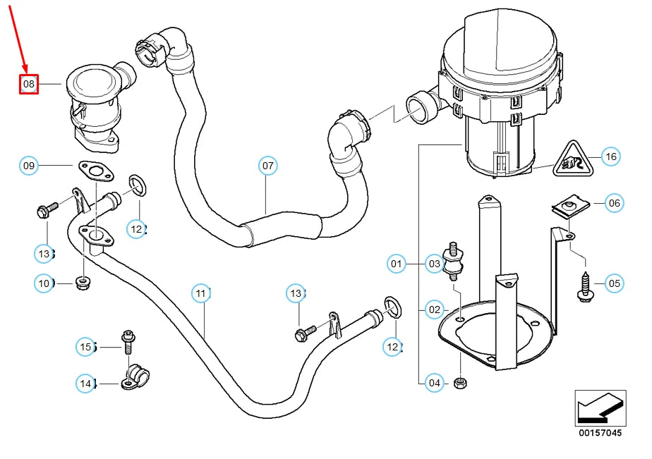NEW BMW 5 E39 EGR VALVE 11721707619 ORIGINAL