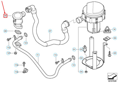 NEW BMW 5 E39 EGR VALVE 11721707619 ORIGINAL