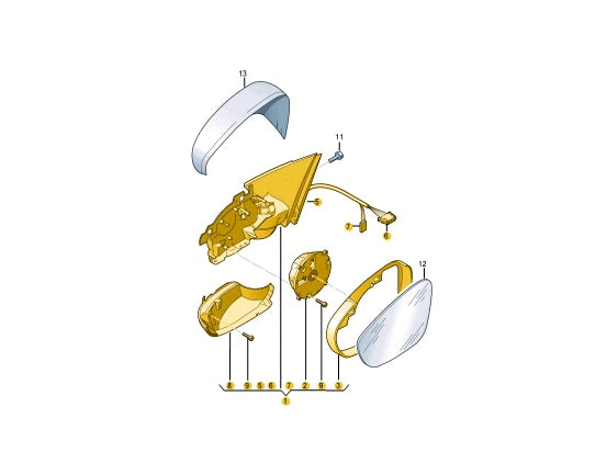 NEW VOLKSWAGEN PASSAT ALLTRACK B8 FRONT RIGHT WING MIRROR 561857508BE9B9