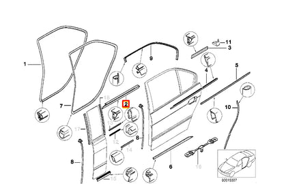 NEW BMW 7 E38 INTERIOR LEFT REAR STRIP 51228243373 51228243373 ORIGINAL