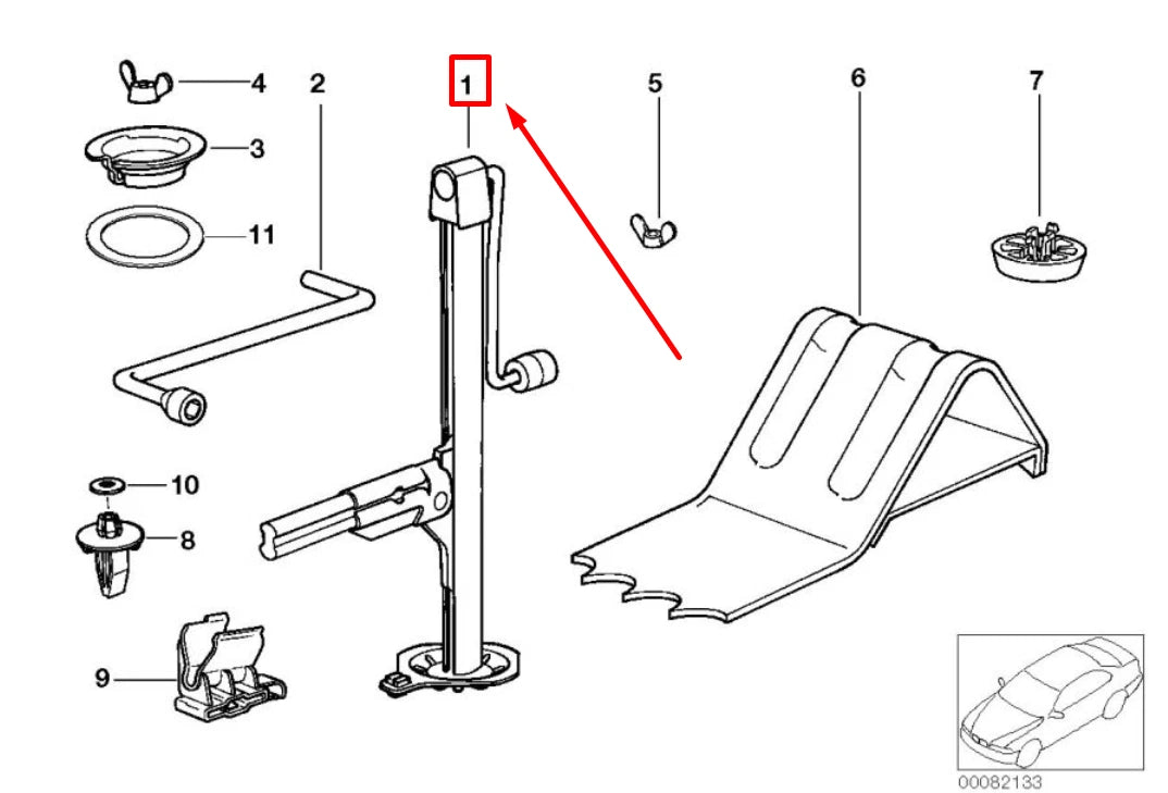 NEW BMW 3 COMPACT E36 LIFT JACK 1181801 71121181801 ORIGINAL